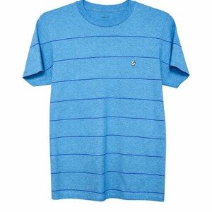 Volcom Blue Striped Crew Neck T-Shirt